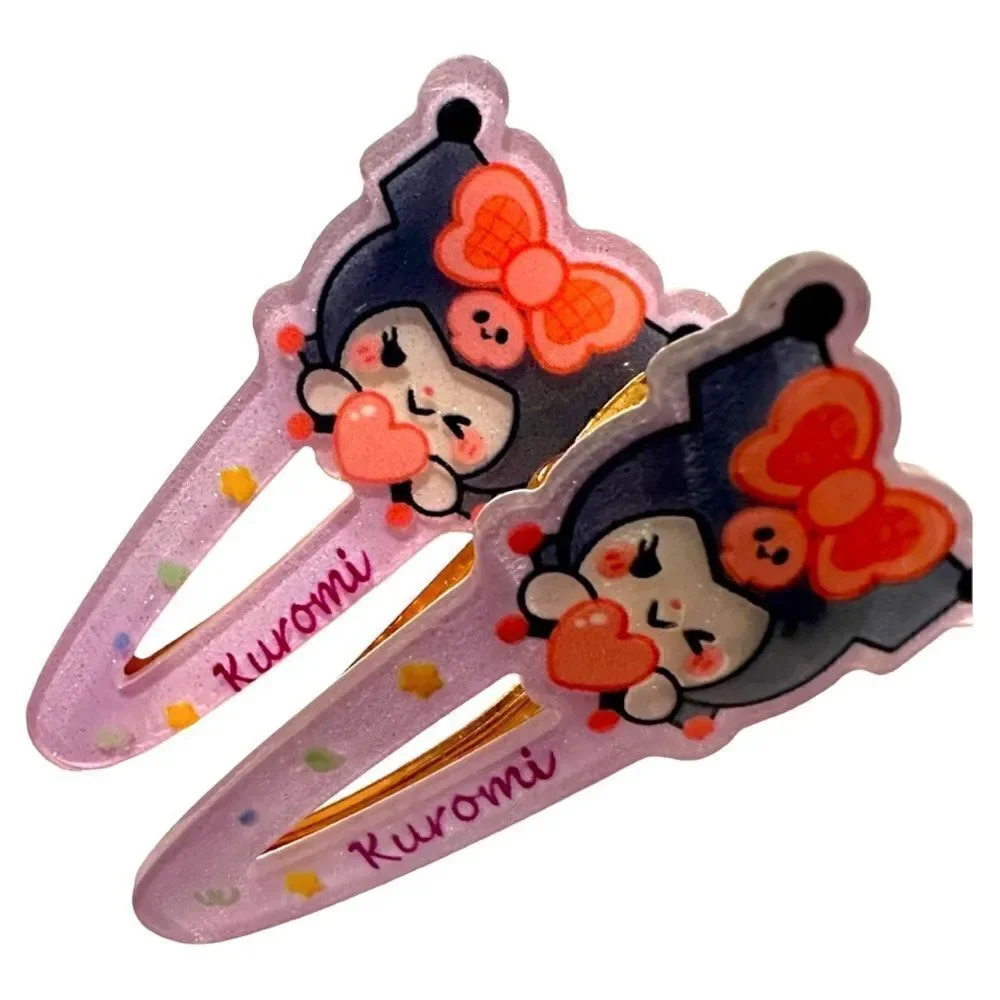 New Sanrio Kuromi Hair Accessories – 2 pcs Hair Clips